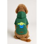 Monopetz Baskılı İçi Polarlı Köpek ve Kedi Kıyafeti & Elbisesi - Yeşil Renk Kapüşonlu Hoodie B51FF, 2XL
