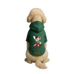 monopetz Baskılı İçi Polarlı Köpek Ve Kedi Kıyafeti & Elbisesi - Yeşil Renk Kapüşonlu Hoodie B5487 2Xl
