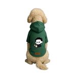 monopetz Baskılı İçi Polarlı Köpek Ve Kedi Kıyafeti & Elbisesi - Yeşil Renk Kapüşonlu Hoodie B692C 4Xl
