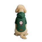 monopetz Baskılı İçi Polarlı Köpek Ve Kedi Kıyafeti & Elbisesi - Yeşil Renk Kapüşonlu Hoodie B69D9 6Xl