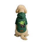 monopetz Baskılı İçi Polarlı Köpek Ve Kedi Kıyafeti & Elbisesi - Yeşil Renk Kapüşonlu Hoodie B729A 6Xl