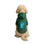 Monopetz Baskılı İçi Polarlı Köpek ve Kedi Kıyafeti & Elbisesi - Yeşil Renk Kapüşonlu Hoodie B83D0, 3XL