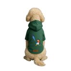 monopetz Baskılı İçi Polarlı Köpek Ve Kedi Kıyafeti & Elbisesi - Yeşil Renk Kapüşonlu Hoodie B9989 Xl