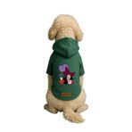 Monopetz Baskılı İçi Polarlı Köpek ve Kedi Kıyafeti & Elbisesi - Yeşil Renk Kapüşonlu Hoodie B9EF3, XL