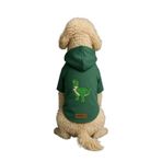 Monopetz Baskılı İçi Polarlı Köpek ve Kedi Kıyafeti & Elbisesi - Yeşil Renk Kapüşonlu Hoodie BDFBE, 2XL