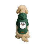 Monopetz Baskılı İçi Polarlı Köpek ve Kedi Kıyafeti & Elbisesi - Yeşil Renk Kapüşonlu Hoodie BF651, L