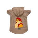 monopetz Kapişonlu Polar Sweatshirt Köpek Ve Kedi Kıyafeti & Elbisesi Bej Aslan Kral M