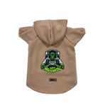 monopetz Kapişonlu Polar Sweatshirt Köpek Ve Kedi Kıyafeti & Elbisesi Bej Astronot Frankenstein XS