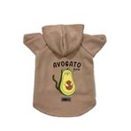 monopetz Kapişonlu Polar Sweatshirt Köpek ve Kedi Kıyafeti & Elbisesi Bej Avogato M