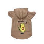 monopetz Kapişonlu Polar Sweatshirt Köpek ve Kedi Kıyafeti & Elbisesi Bej Avogato XS