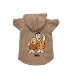monopetz Kapişonlu Polar Sweatshirt Köpek Ve Kedi Kıyafeti & Elbisesi Bej Barney Fred XL