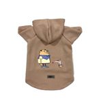 monopetz Kapişonlu Polar Sweatshirt Köpek ve Kedi Kıyafeti & Elbisesi Bej Cando M
