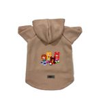 monopetz Kapişonlu Polar Sweatshirt Köpek ve Kedi Kıyafeti & Elbisesi Bej Cando003 S
