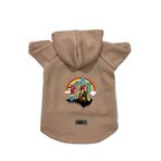 monopetz Kapişonlu Polar Sweatshirt Köpek ve Kedi Kıyafeti & Elbisesi Bej City 28 L