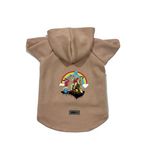 monopetz Kapişonlu Polar Sweatshirt Köpek ve Kedi Kıyafeti & Elbisesi Bej City 28 XL