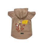 monopetz Kapişonlu Polar Sweatshirt Köpek ve Kedi Kıyafeti & Elbisesi Bej Coiote XL