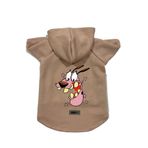 monopetz Kapişonlu Polar Sweatshirt Köpek ve Kedi Kıyafeti & Elbisesi Bej Courage L