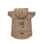 monopetz Kapişonlu Polar Sweatshirt Köpek ve Kedi Kıyafeti & Elbisesi Bej DBZ 05 M