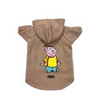 monopetz Kapişonlu Polar Sweatshirt Köpek ve Kedi Kıyafeti & Elbisesi Bej Ed M