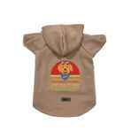 monopetz Kapişonlu Polar Sweatshirt Köpek ve Kedi Kıyafeti & Elbisesi Bej Every Snack You Make M