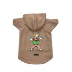 monopetz Kapişonlu Polar Sweatshirt Köpek ve Kedi Kıyafeti & Elbisesi Bej Evil Clown L