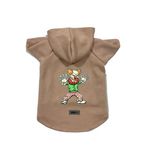 monopetz Kapişonlu Polar Sweatshirt Köpek ve Kedi Kıyafeti & Elbisesi Bej Evil Clown XL