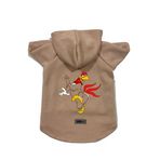 monopetz Kapişonlu Polar Sweatshirt Köpek ve Kedi Kıyafeti & Elbisesi Bej Fog Horn S