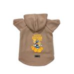 monopetz Kapişonlu Polar Sweatshirt Köpek ve Kedi Kıyafeti & Elbisesi Bej Goku Vegeta L