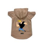 monopetz Kapişonlu Polar Sweatshirt Köpek Ve Kedi Kıyafeti & Elbisesi Bej Johny Bravo S