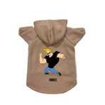 monopetz Kapişonlu Polar Sweatshirt Köpek Ve Kedi Kıyafeti & Elbisesi Bej Johny Bravo XL