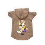 monopetz Kapişonlu Polar Sweatshirt Köpek ve Kedi Kıyafeti & Elbisesi Bej Lola XL