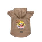 monopetz Kapişonlu Polar Sweatshirt Köpek ve Kedi Kıyafeti & Elbisesi Bej Naruto XS