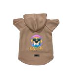 monopetz Kapişonlu Polar Sweatshirt Köpek ve Kedi Kıyafeti & Elbisesi Bej Radical L