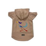 monopetz Kapişonlu Polar Sweatshirt Köpek ve Kedi Kıyafeti & Elbisesi Bej Road Runner L