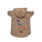 monopetz Kapişonlu Polar Sweatshirt Köpek ve Kedi Kıyafeti & Elbisesi Bej Road Runner S