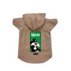 monopetz Kapişonlu Polar Sweatshirt Köpek ve Kedi Kıyafeti & Elbisesi Bej Sylvester M