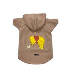 monopetz Kapişonlu Polar Sweatshirt Köpek ve Kedi Kıyafeti & Elbisesi Bej Winnie The Pooh M