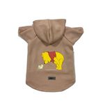 monopetz Kapişonlu Polar Sweatshirt Köpek ve Kedi Kıyafeti & Elbisesi Bej Winnie The Pooh XL
