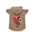 monopetz Kapişonlu Polar Sweatshirt Köpek ve Kedi Kıyafeti & Elbisesi Bej Yeni Mickey 2 M