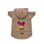monopetz Kapişonlu Polar Sweatshirt Köpek ve Kedi Kıyafeti & Elbisesi Bej Yeni Mickey Mouse 2 S