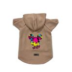monopetz Kapişonlu Polar Sweatshirt Köpek ve Kedi Kıyafeti & Elbisesi Bej Yeni Mickey Mouse 2 XL