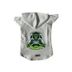 monopetz Kapişonlu Polar Sweatshirt Köpek Ve Kedi Kıyafeti & Elbisesi Beyaz Astronot Frankenstein L