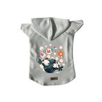 monopetz Kapişonlu Polar Sweatshirt Köpek ve Kedi Kıyafeti & Elbisesi - Beyaz Boomb XS Beden