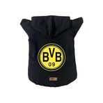 monopetz Kapişonlu Polar Sweatshirt Köpek Ve Kedi Kıyafeti & Elbisesi Beyaz Borussia Dortmund M