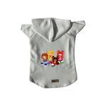 monopetz Kapişonlu Polar Sweatshirt Köpek ve Kedi Kıyafeti & Elbisesi Beyaz Cando003 L