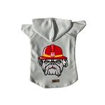 monopetz Kapişonlu Polar Sweatshirt Köpek ve Kedi Kıyafeti & Elbisesi - Beyaz Firemen XL Beden