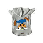monopetz Kapişonlu Polar Sweatshirt Köpek ve Kedi Kıyafeti & Elbisesi Beyaz Goofy L