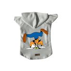 monopetz Kapişonlu Polar Sweatshirt Köpek ve Kedi Kıyafeti & Elbisesi Beyaz Goofy M
