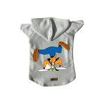 monopetz Kapişonlu Polar Sweatshirt Köpek ve Kedi Kıyafeti & Elbisesi Beyaz Goofy S