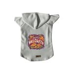 monopetz Kapişonlu Polar Sweatshirt Köpek ve Kedi Kıyafeti & Elbisesi Beyaz Happy Halloween L